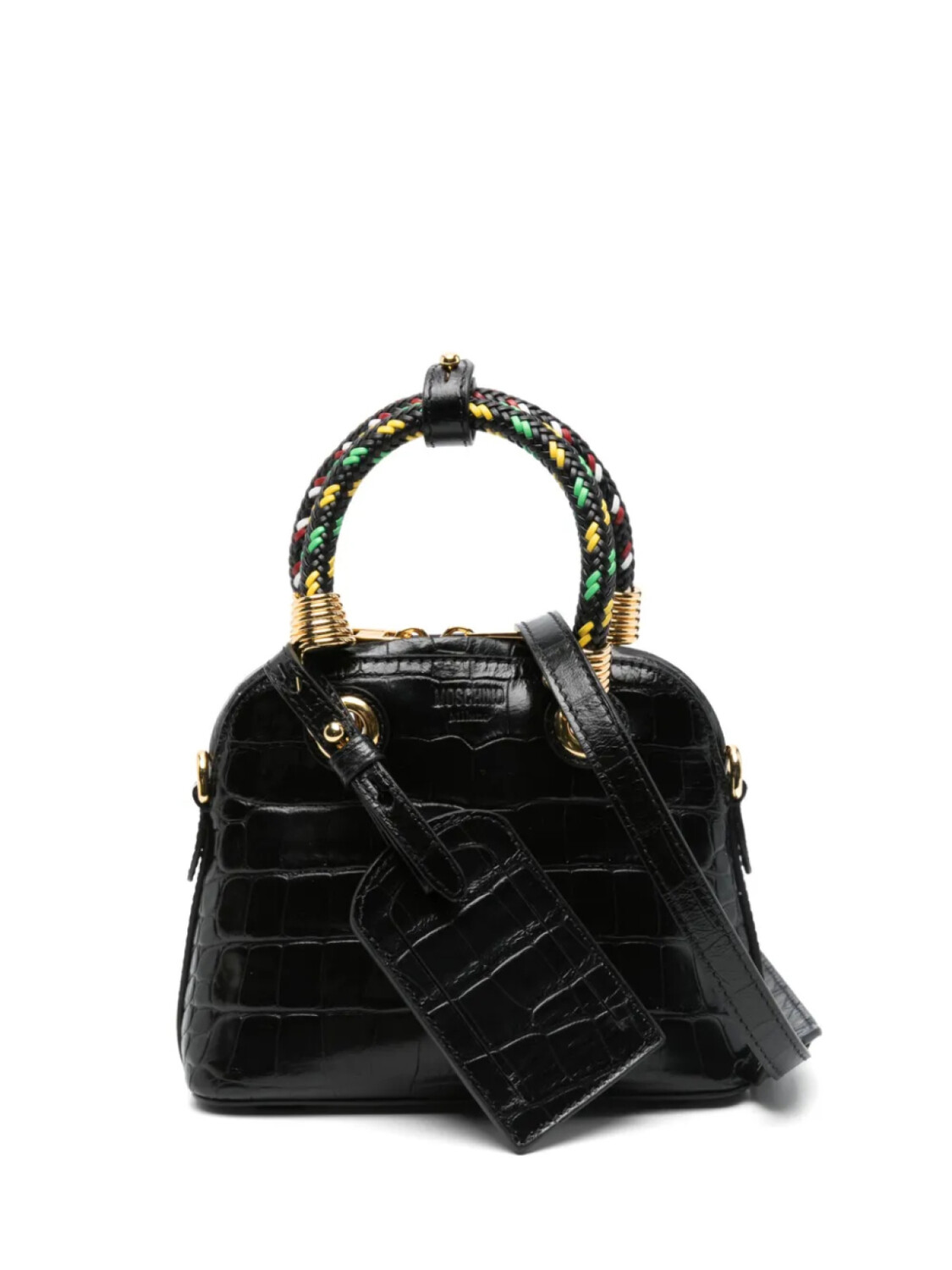 Moschino сумка-тоут с тиснением под кожу крокодила, черный
Moschino сумка-тоут с тиснением под кожу крокодила, черный