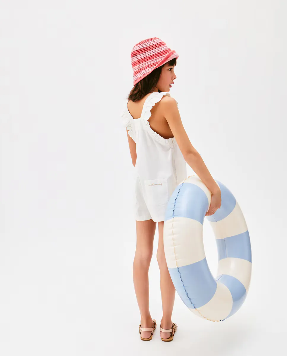 Девичий короткий комбинезон с рюшами Kids El Corte Inglés, кремово-белый
Девичий короткий комбинезон с рюшами Kids El Corte Inglés, кремово-белый