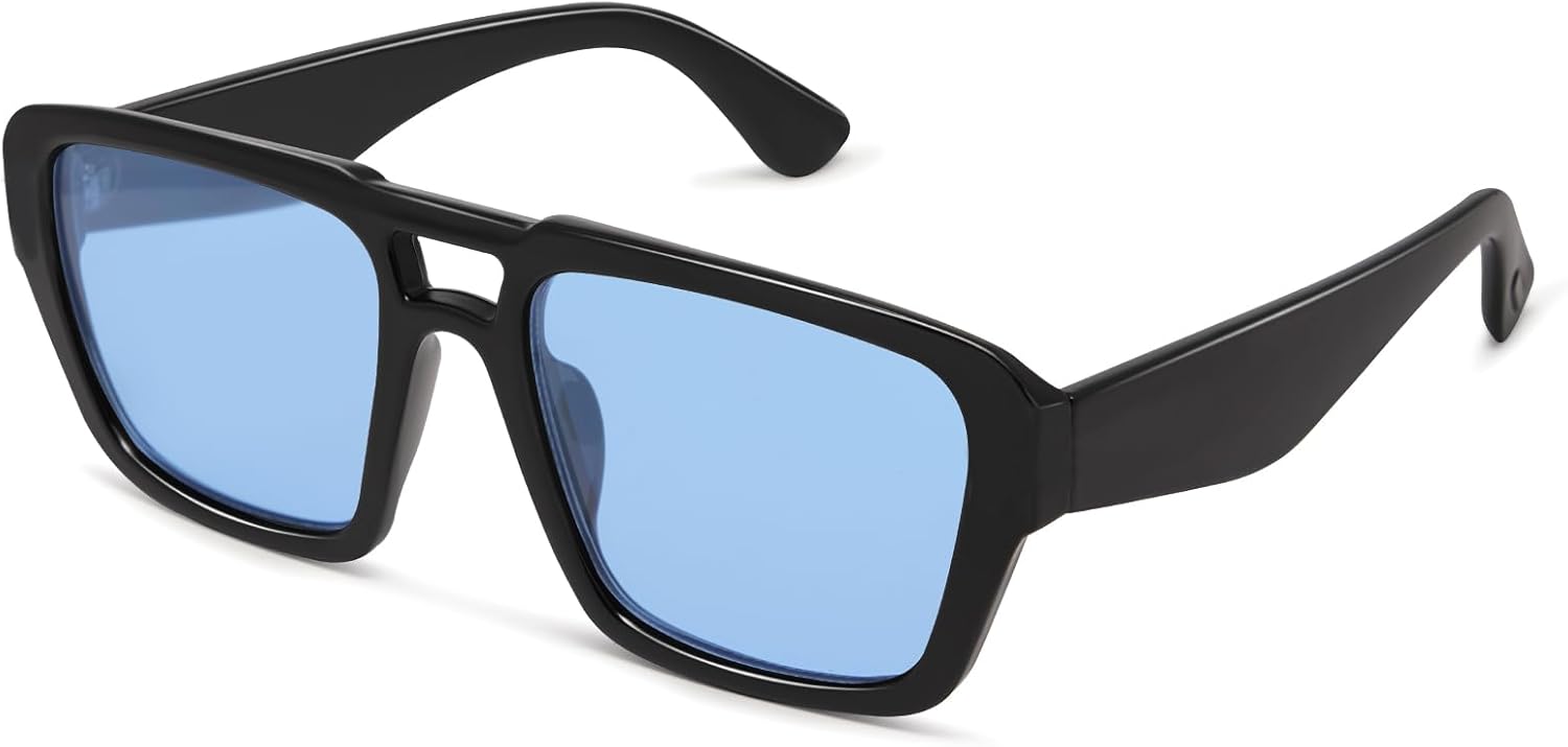 Квадратные солнцезащитные очки-авиаторы для женщин и мужчин, ретро, большая оправа «пилот», модные прямоугольные очки для женщин GM9606 GIGIMOTTE, Black Frame / Blue Lenses
Квадратные солнцезащитные очки-авиаторы для женщин и мужчин, ретро, большая оправа «пилот», модные прямоугольные очки для женщин GM9606 GIGIMOTTE, Black Frame / Blue Lenses