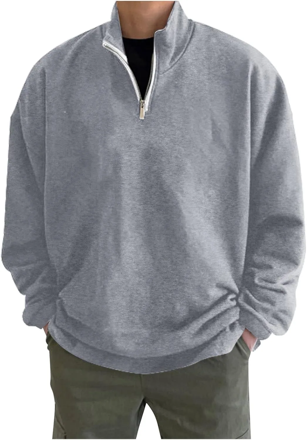 Мужской оверсайз свитшот 1/4 молнии флис xoxingysm
Мужской оверсайз свитшот 1/4 молнии флис xoxingysm