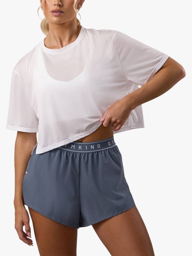 Женская укороченная футболка для фитнеса Gym King, White
Женская укороченная футболка для фитнеса Gym King, White