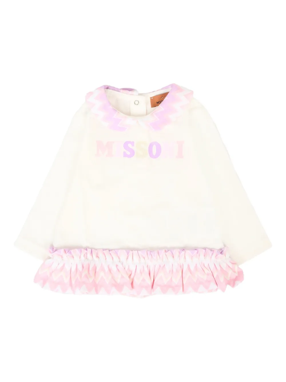 Футболка с оборками и узором шеврон Missoni Kids, белый
Футболка с оборками и узором шеврон Missoni Kids, белый