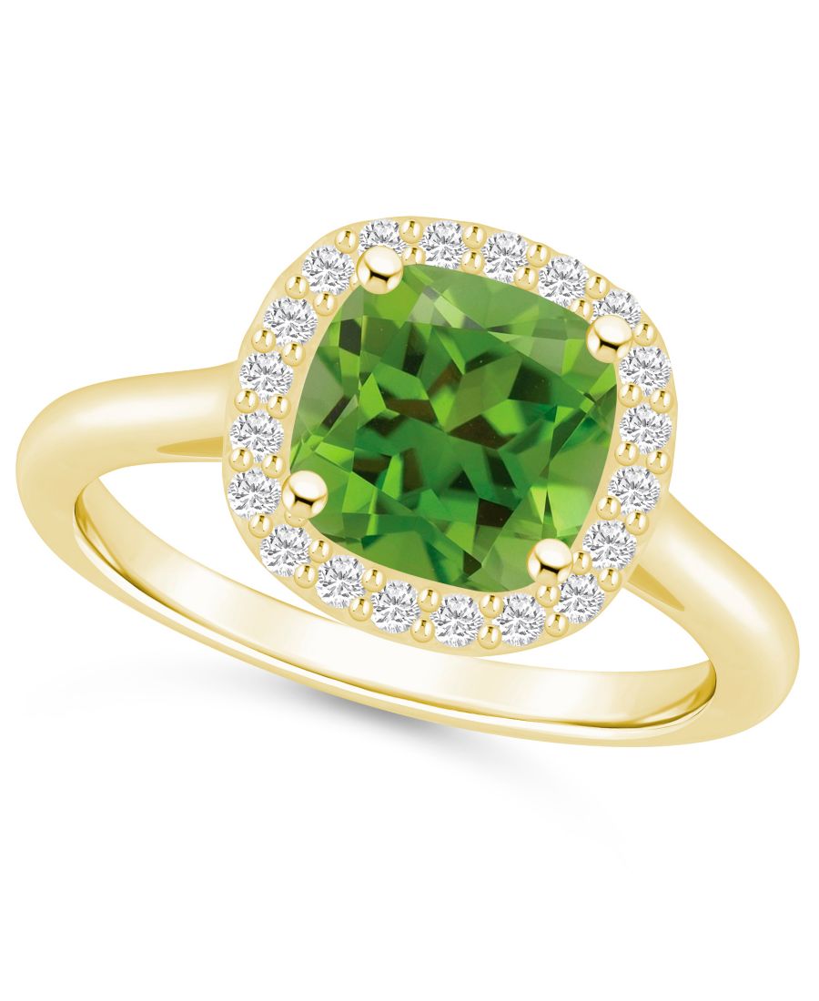 Кольцо с перидотом (2,78 карата) и бриллиантами (0,4 карата) в оправе из 14-каратного желтого золота Macy's, Peridot
Кольцо с перидотом (2,78 карата) и бриллиантами (0,4 карата) в оправе из 14-каратного желтого золота Macy's, Peridot