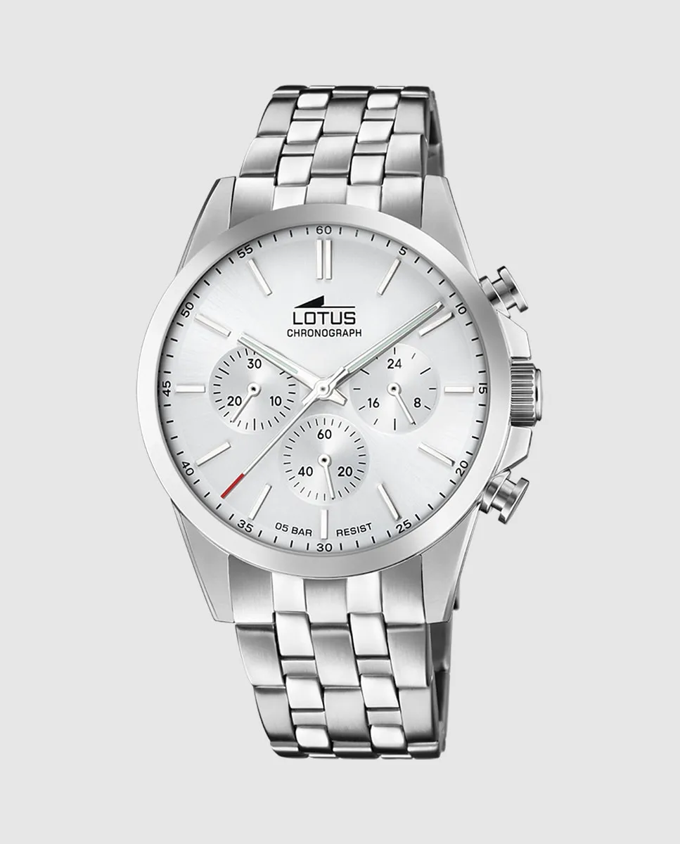 Мужские часы 18989/1 Chrono из серебристой стали LOTUS, серебряный
Мужские часы 18989/1 Chrono из серебристой стали LOTUS, серебряный