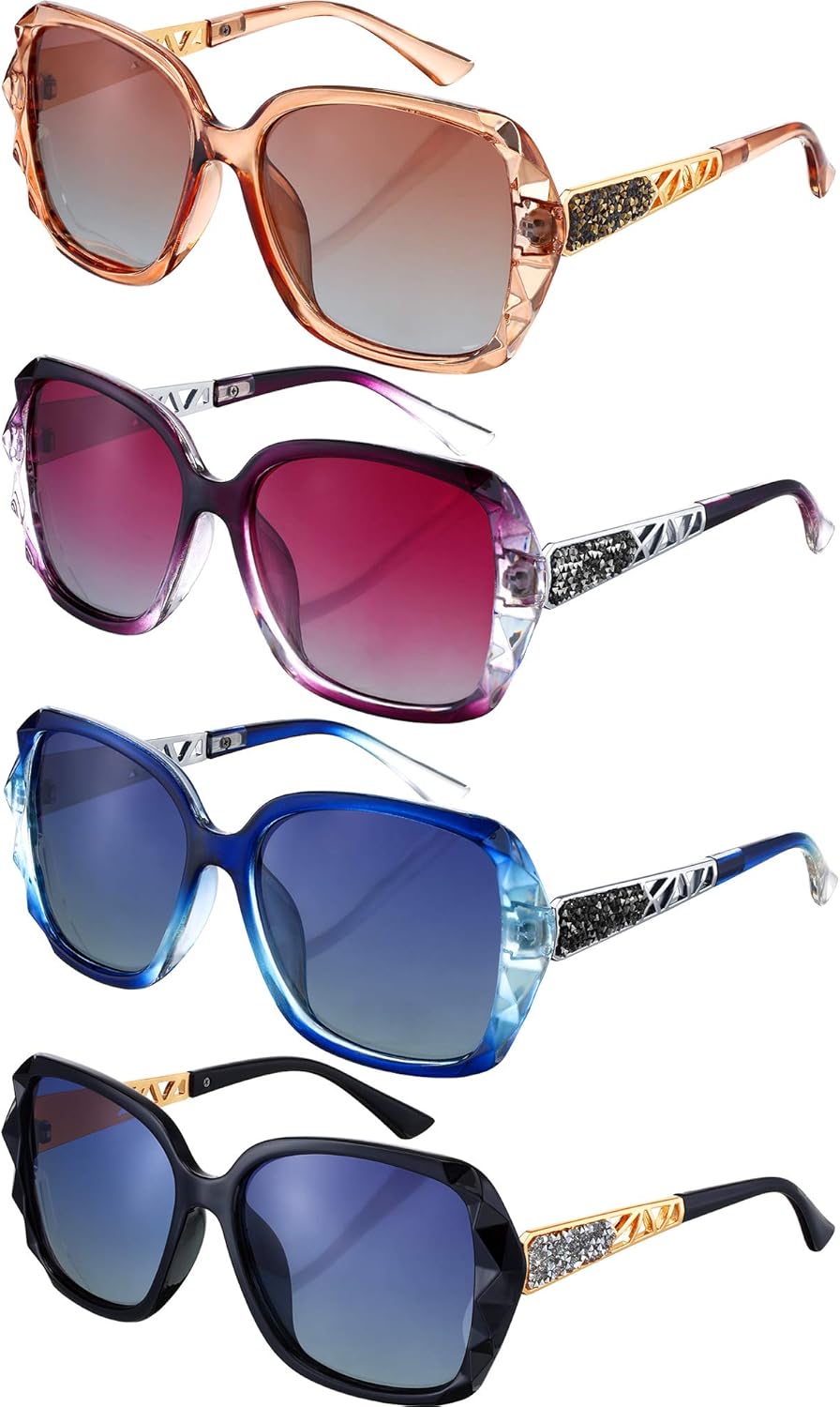 Солнцезащитные очки Weewooday, 4 пары, большие, женские, в блестящей оправе, поляризованные, квадратной формы, Champagne Frame With Gray Lens, Black Frame With Gray Lens, Blue Frame With Gray Lens, Purple Frame With Gray Lens
Солнцезащитные очки Weewooday, 4 пары, большие, женские, в блестящей оправе, поляризованные, квадратной формы, Champagne Frame With Gray Lens, Black Frame With Gray Lens, Blue Frame With Gray Lens, Purple Frame With Gray Lens