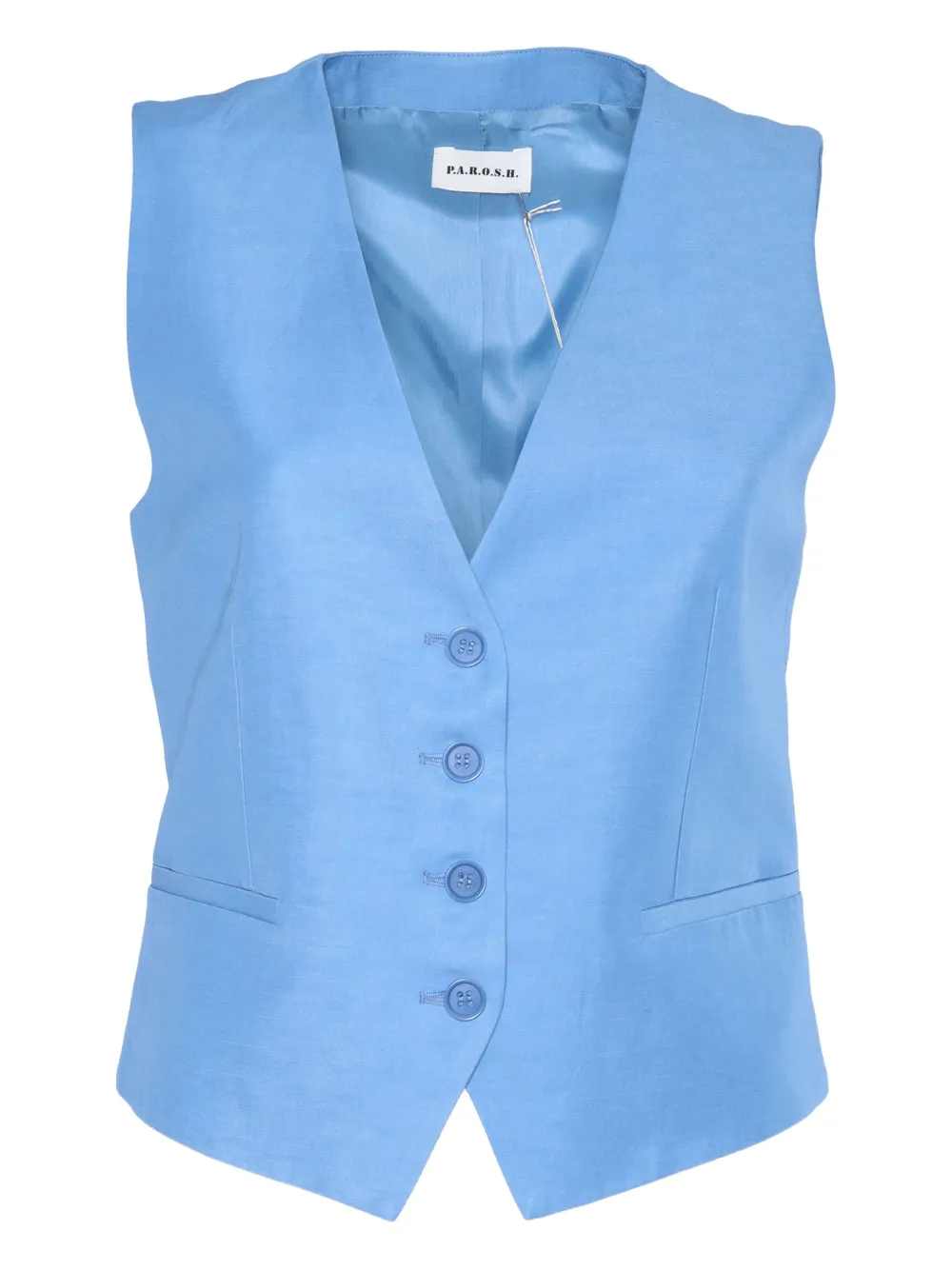 Жилет на пуговицах P.A.R.O.S.H., синий
Жилет на пуговицах P.A.R.O.S.H., синий