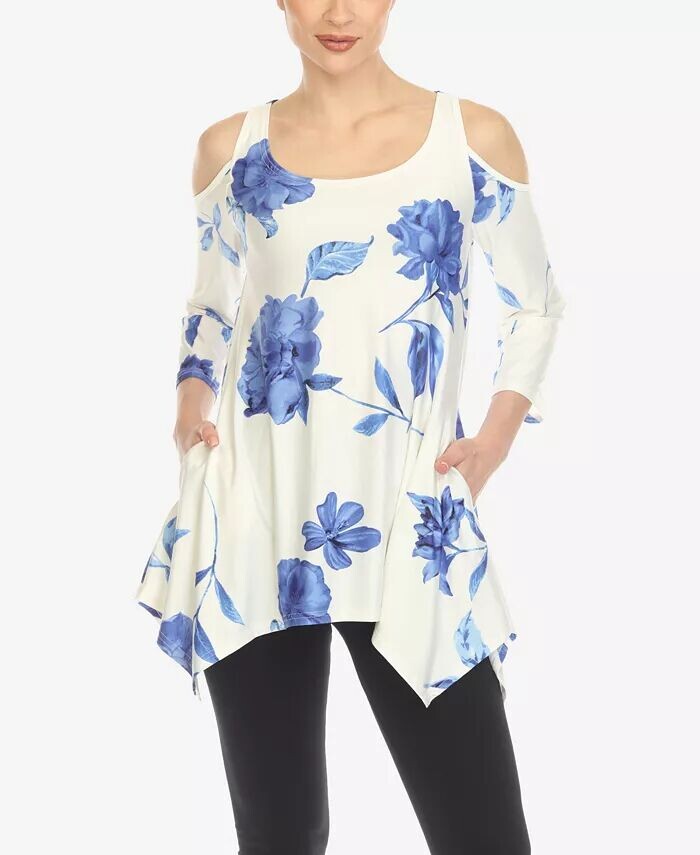 Женская туника с открытыми плечами и цветочным принтом White Mark, мультиколор
Женская туника с открытыми плечами и цветочным принтом White Mark, мультиколор