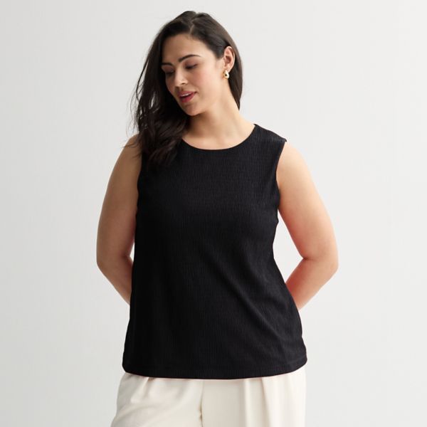 Плюс сайз текстурированная плиссированная трикотажная блуза Nine West, черный
Плюс сайз текстурированная плиссированная трикотажная блуза Nine West, черный