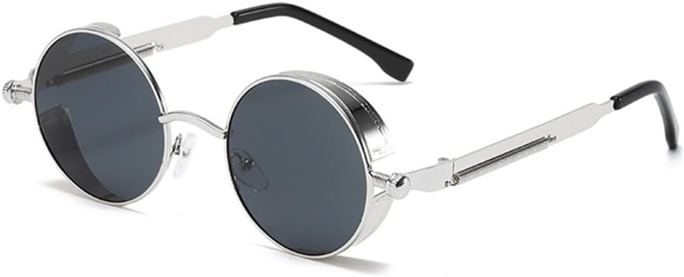 Персонализированные универсальные солнцезащитные очки в стиле стимпанк для мужчин и женщин, модные металлические круглые солнцезащитные очки в винтажном стиле, защита от ультрафиолета UV400 TYUVIVO, Silver Gray
Персонализированные универсальные солнцезащитные очки в стиле стимпанк для мужчин и женщин, модные металлические круглые солнцезащитные очки в винтажном стиле, защита от ультрафиолета UV400 TYUVIVO, Silver Gray