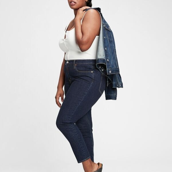 Джинсы средней посадки обтягивающие Gap, синий 
Джинсы средней посадки обтягивающие Gap, синий