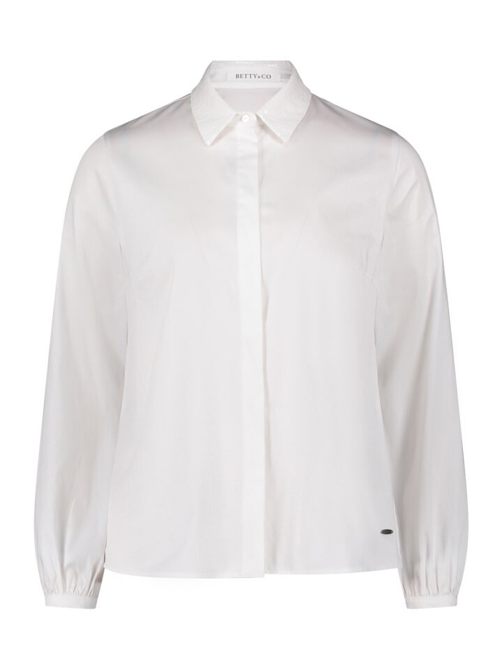 Блуза BETTY & CO Hemdbluse mit Pailletten, белый
Блуза BETTY & CO Hemdbluse mit Pailletten, белый
