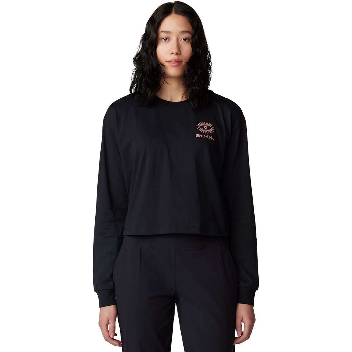 Длинная рубашка с длинным рукавом Seek Mountain Hardwear, черный 
Длинная рубашка с длинным рукавом Seek Mountain Hardwear, черный