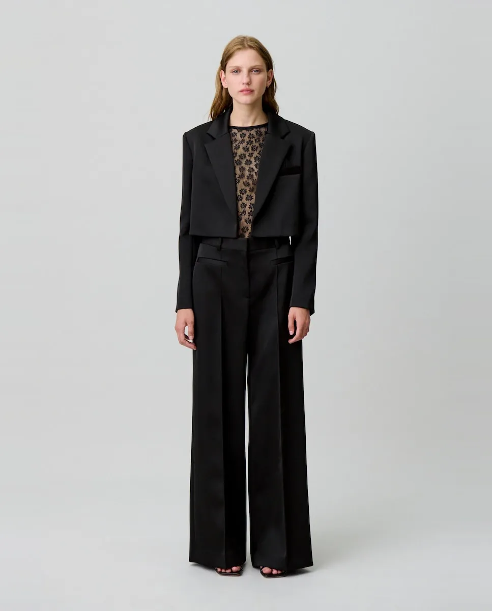 Женские брюки-костюм из атласа Claudie Pierlot, черный
Женские брюки-костюм из атласа Claudie Pierlot, черный