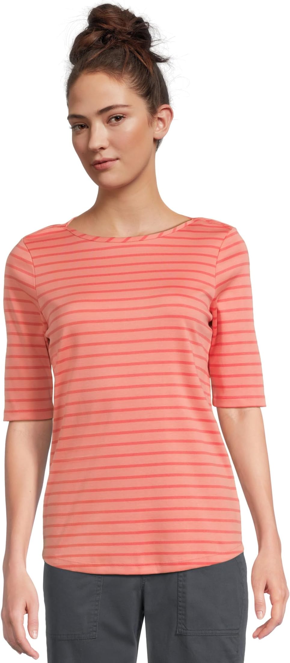 Футболка L.L.Bean Pima Cotton Tee Boatneck Elbow Sleeve Stripe, цвет Dark Salmon/Sunlit Coral
Футболка L.L.Bean Pima Cotton Tee Boatneck Elbow Sleeve Stripe, цвет Dark Salmon/Sunlit Coral