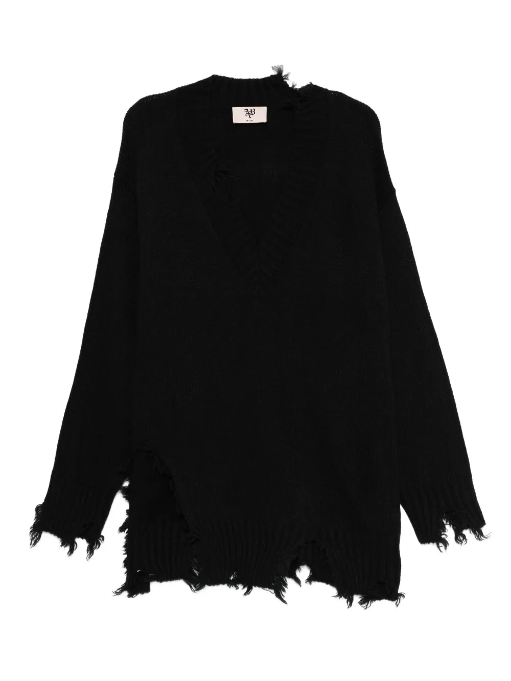 Джемпер с V-образным вырезом и необработанными краями Aniye By, черный
Джемпер с V-образным вырезом и необработанными краями Aniye By, черный