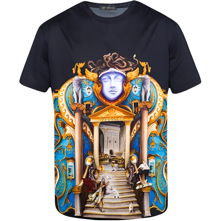 VERSACE Футболка мужская черная, Черный, VERSACE Футболка мужская черная
VERSACE Футболка мужская черная, Черный, VERSACE Футболка мужская черная