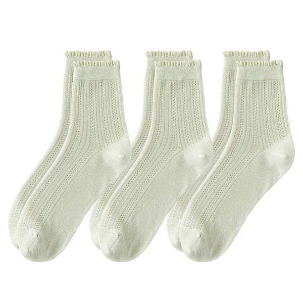 3 пары женских носков с рюшами, мягкая хлопковая вязка, легкие для повседневной носки Anna-Kaci, Green
3 пары женских носков с рюшами, мягкая хлопковая вязка, легкие для повседневной носки Anna-Kaci, Green