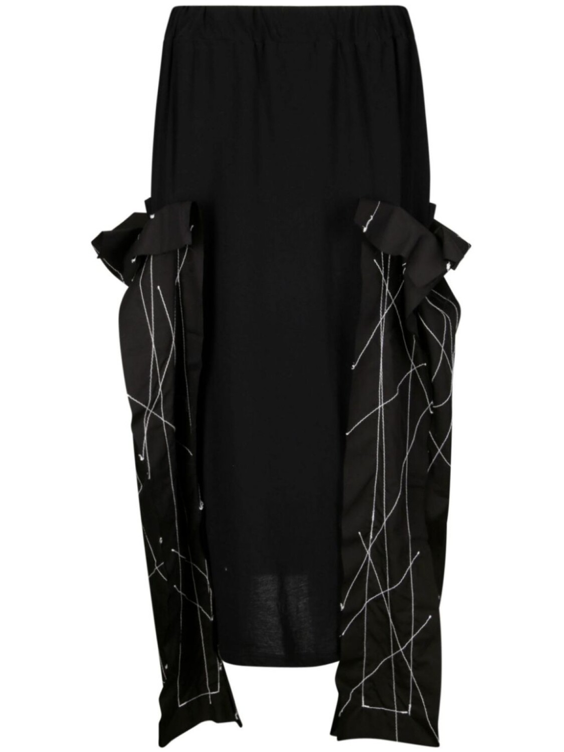 Вышитая юбка миди Yohji Yamamoto, черный
Вышитая юбка миди Yohji Yamamoto, черный