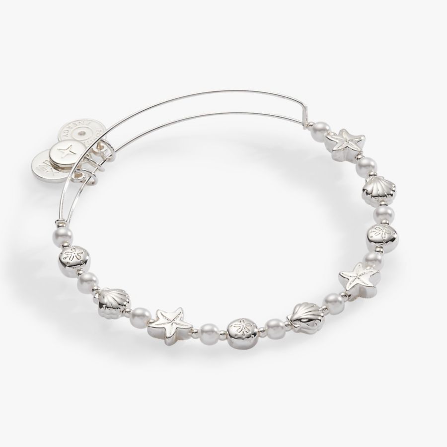 Браслет-манжета с жемчужными бусинами в морском стиле Alex and Ani, Silver
Браслет-манжета с жемчужными бусинами в морском стиле Alex and Ani, Silver