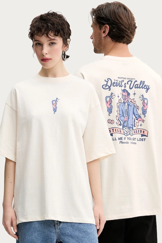 Хлопковая футболка Kaotiko, бежевый
Хлопковая футболка Kaotiko, бежевый