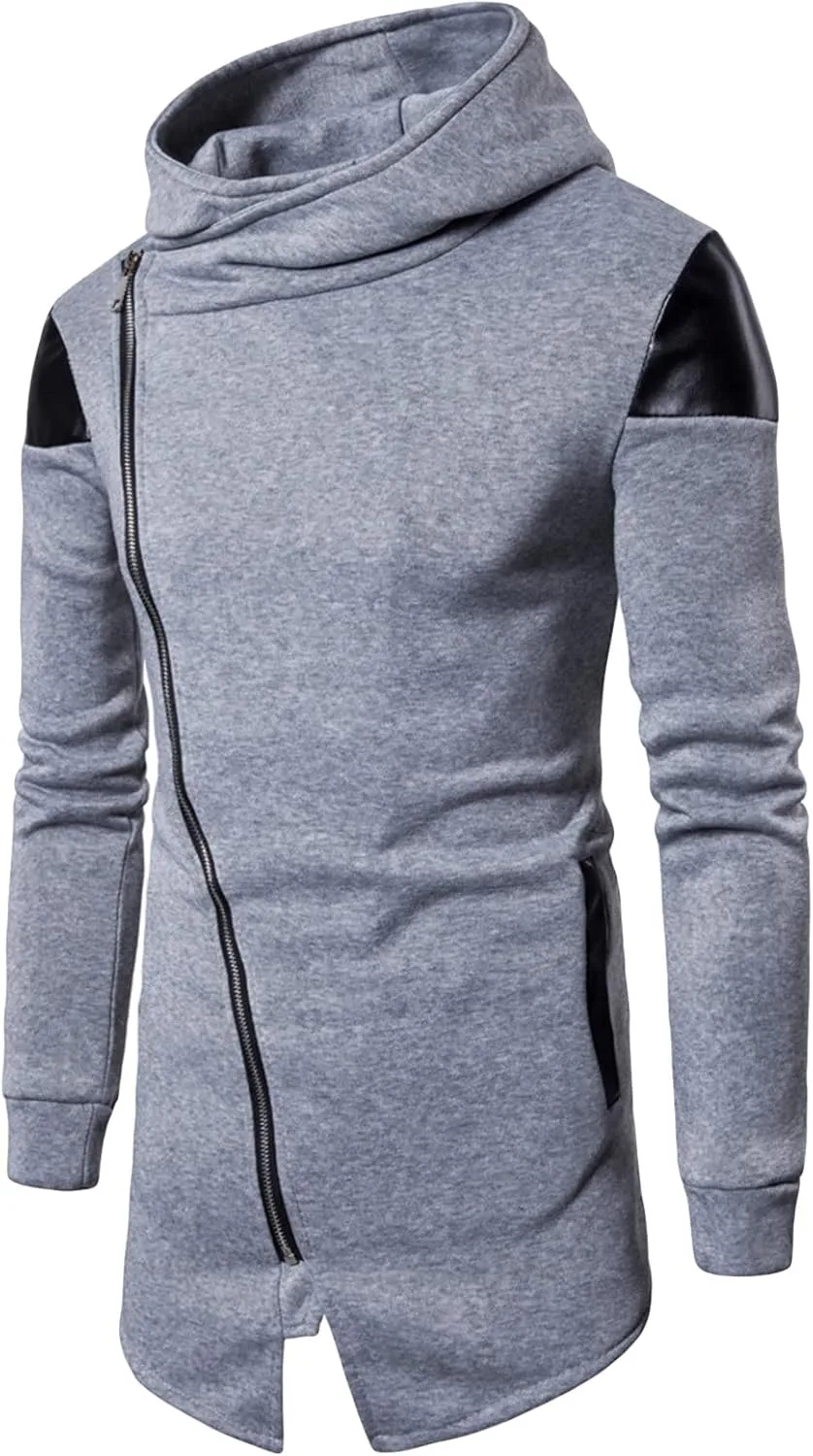 JEsilunmaMY мужская асимметричная толстовка с молнией и кожаными нашивками
JEsilunmaMY мужская асимметричная толстовка с молнией и кожаными нашивками