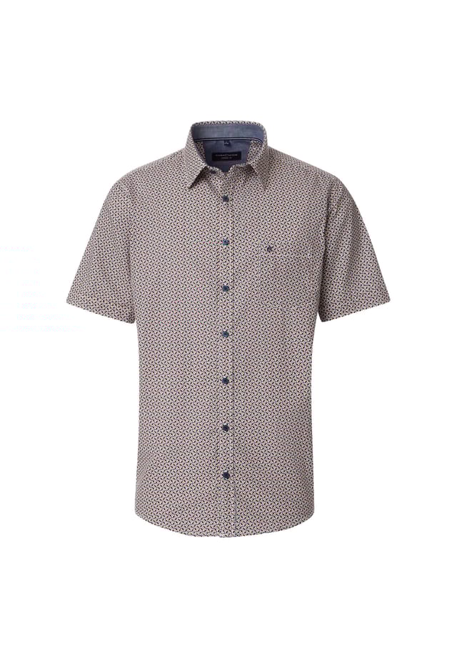 Повседневная рубашка с коротким рукавом и принтом повседневный крой Casamoda, желтый 
Повседневная рубашка с коротким рукавом и принтом повседневный крой Casamoda, желтый