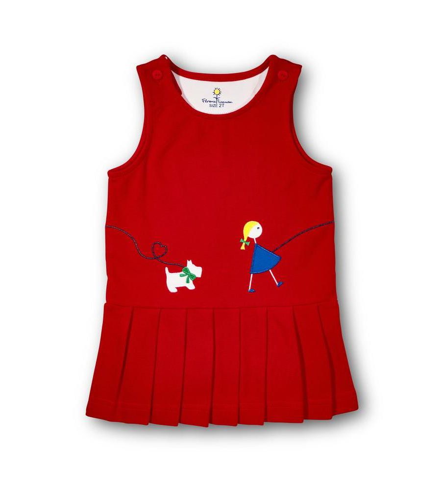 Детский вязаный джемпер из пике для девочек с изображением собаки, гуляющей на улице Florence Eiseman, Open Red 641
Детский вязаный джемпер из пике для девочек с изображением собаки, гуляющей на улице Florence Eiseman, Open Red 641