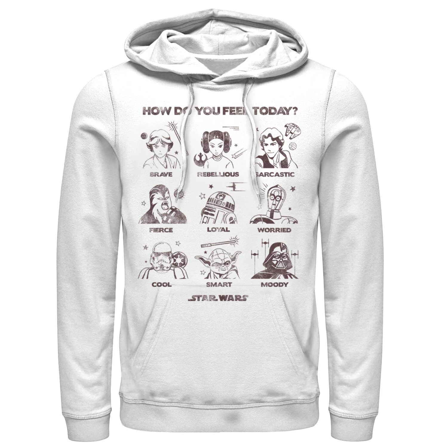 Мужская толстовка с капюшоном и плакатом группы «Звездные войны» Star Wars