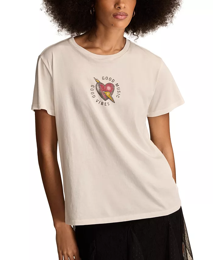 Женская футболка Good Music Good Vibes Lucky Brand, белый
Женская футболка Good Music Good Vibes Lucky Brand, белый