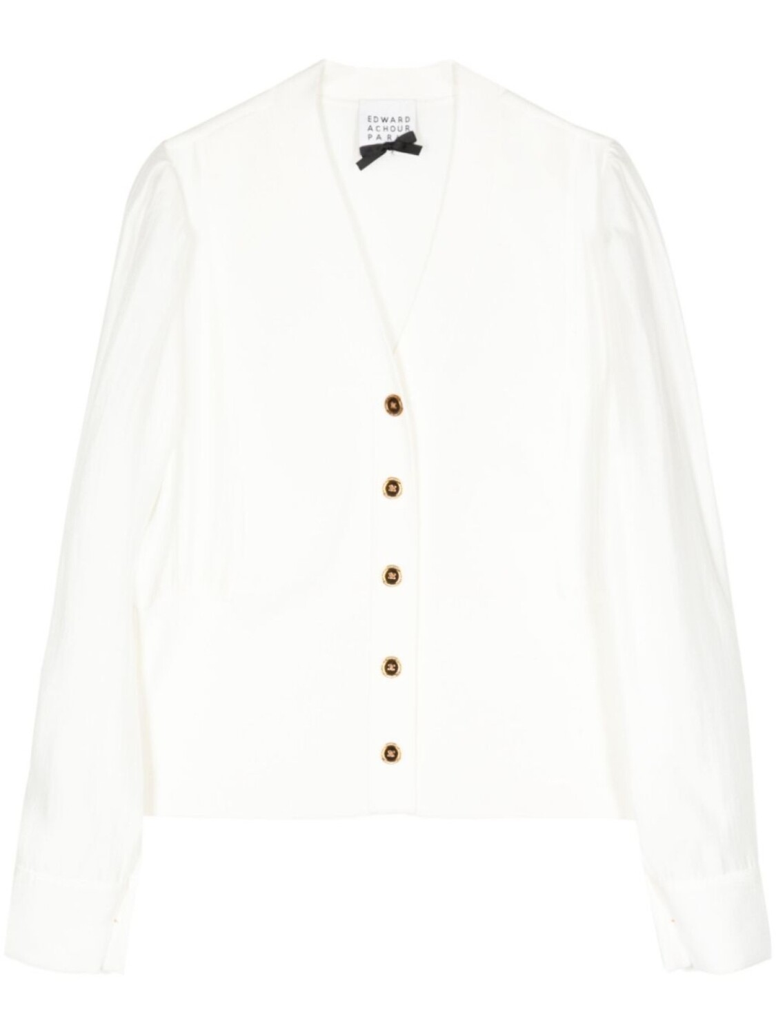 Кардиган на пуговицах с V-образным вырезом Edward Achour Paris, белый
Кардиган на пуговицах с V-образным вырезом Edward Achour Paris, белый