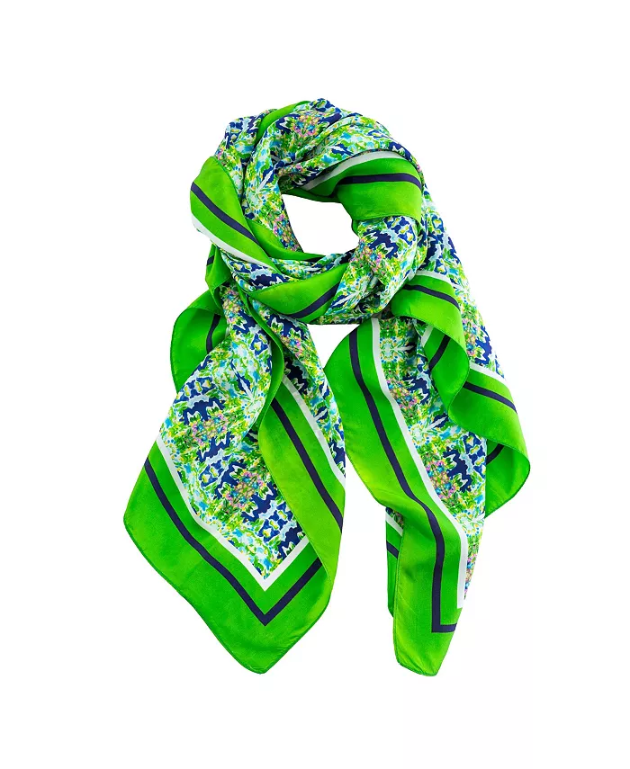 Шелковый шарф/накидка/саронг EVELYN & KATE, синий 
Шелковый шарф/накидка/саронг EVELYN & KATE, синий