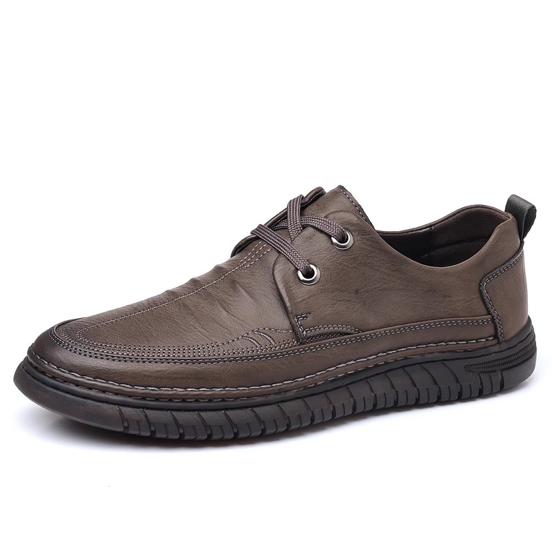 Bindu Повседневные кожаные мужские лоу-топы цвета хаки, цвет Khaki 
Bindu Повседневные кожаные мужские лоу-топы цвета хаки, цвет Khaki