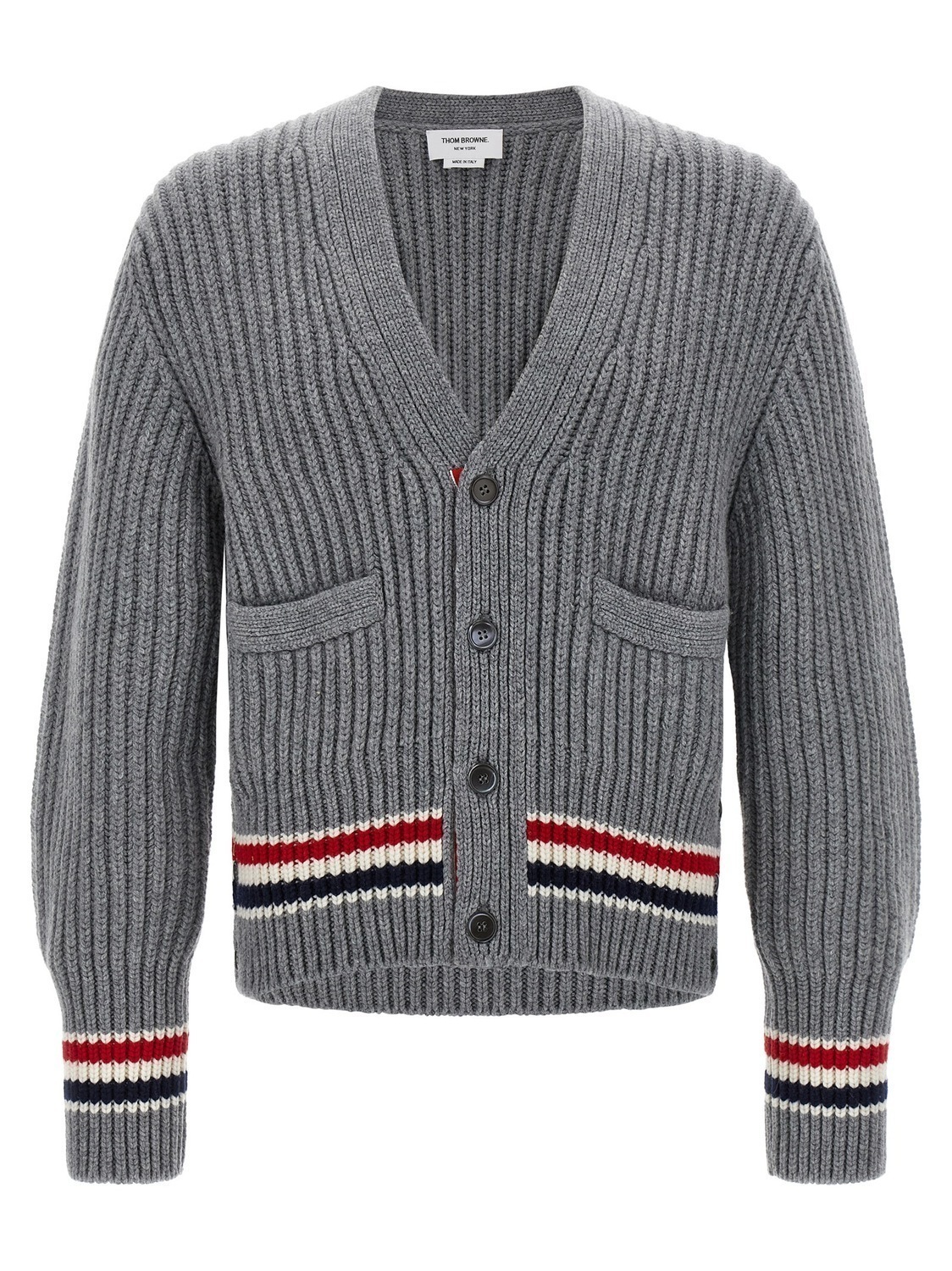 Кардиган с лентой RWB THOM BROWNE, серый
Кардиган с лентой RWB THOM BROWNE, серый