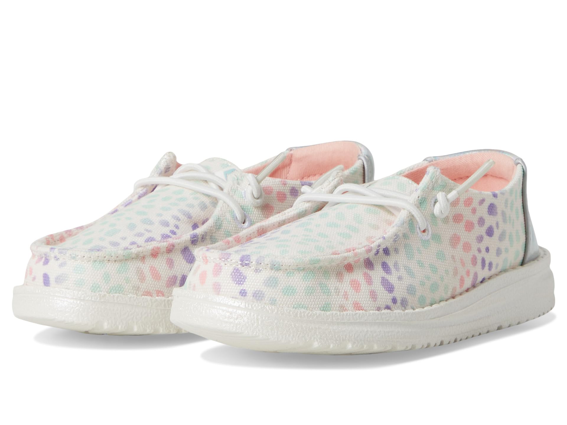 Кроссовки Hey Dude Kids Wendy Iridescent Leo, цвет White/Multi 
Кроссовки Hey Dude Kids Wendy Iridescent Leo, цвет White/Multi