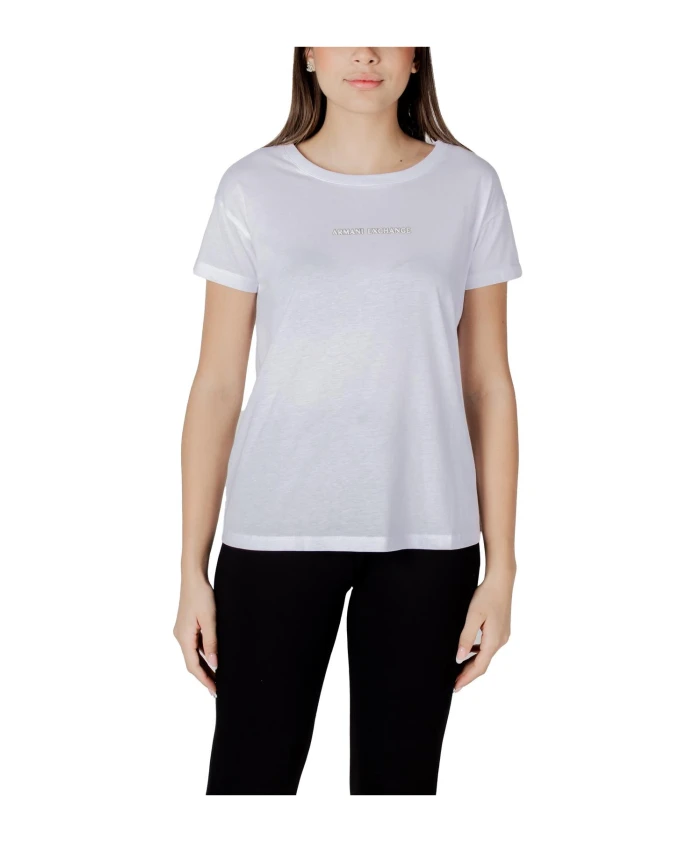 Элегантная женская футболка с круглым вырезом Armani Exchange, белый
Элегантная женская футболка с круглым вырезом Armani Exchange, белый