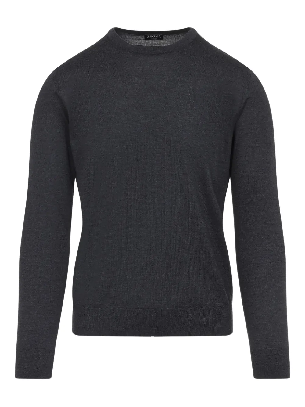 Кашемировый свитер с круглым вырезом Zegna, серый 
Кашемировый свитер с круглым вырезом Zegna, серый