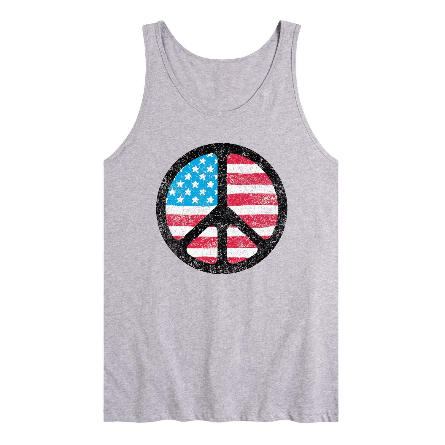 Мужская майка с потертым знаком мира и флагом Licensed Character
Мужская майка с потертым знаком мира и флагом Licensed Character