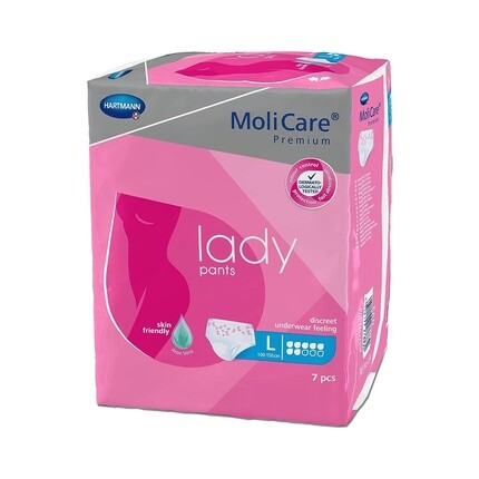 Женские брюки MoliCare Premium с 7 каплями алоэ вера, размер L — упаковка из 7 шт.
Женские брюки MoliCare Premium с 7 каплями алоэ вера, размер L — упаковка из 7 шт.
