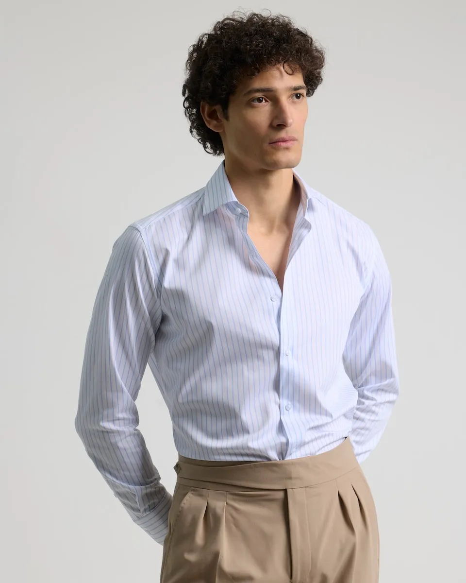 Мужская классическая рубашка в полоску прямого кроя белого цвета Puroego, белый
Мужская классическая рубашка в полоску прямого кроя белого цвета Puroego, белый