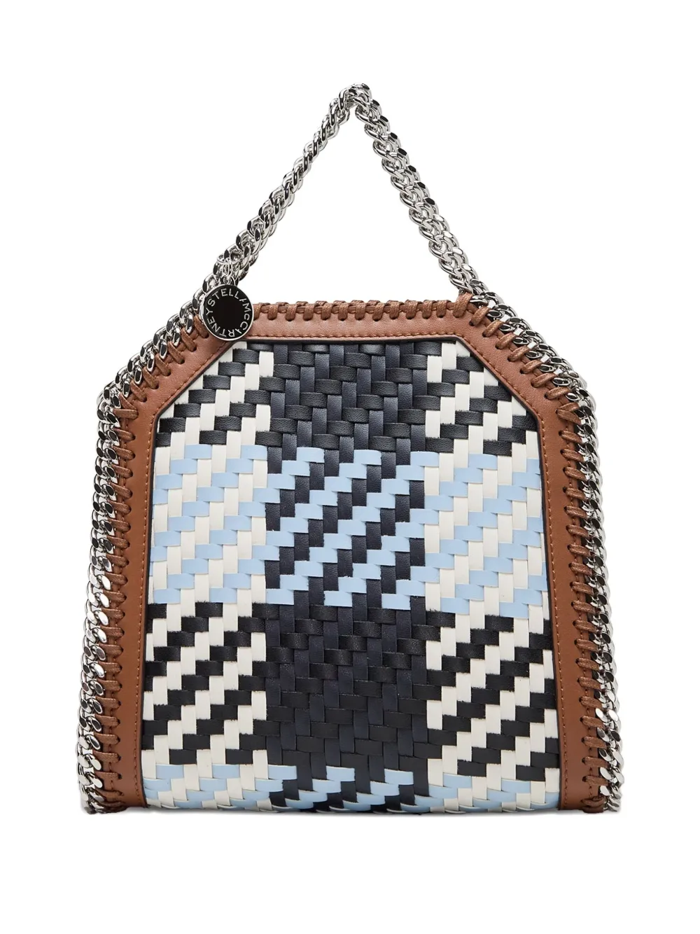 Плетеная клетчатая сумка STELLA MCCARTNEY, синий 
Плетеная клетчатая сумка STELLA MCCARTNEY, синий