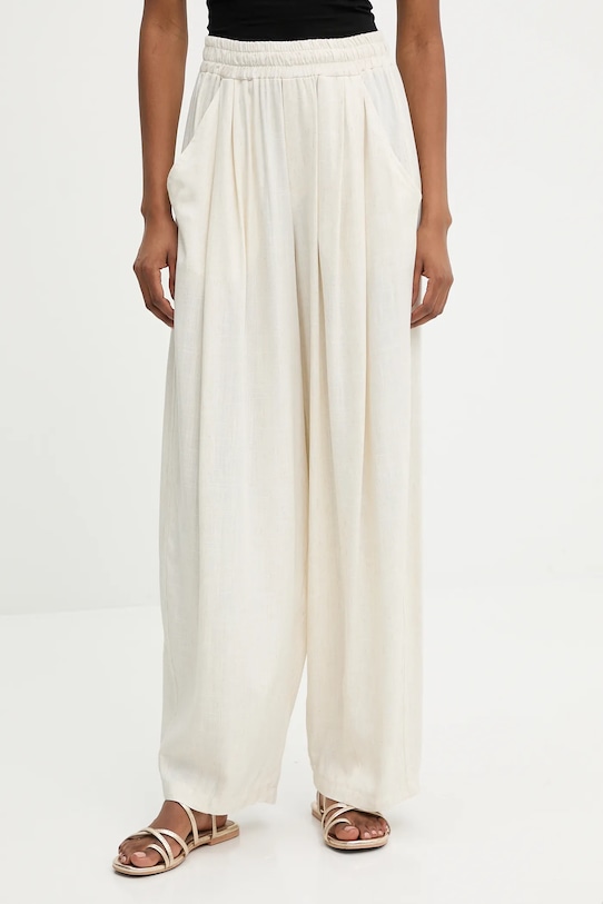 Брюки с льняной тканью Answear.Lab, бежевый
Брюки с льняной тканью Answear.Lab, бежевый