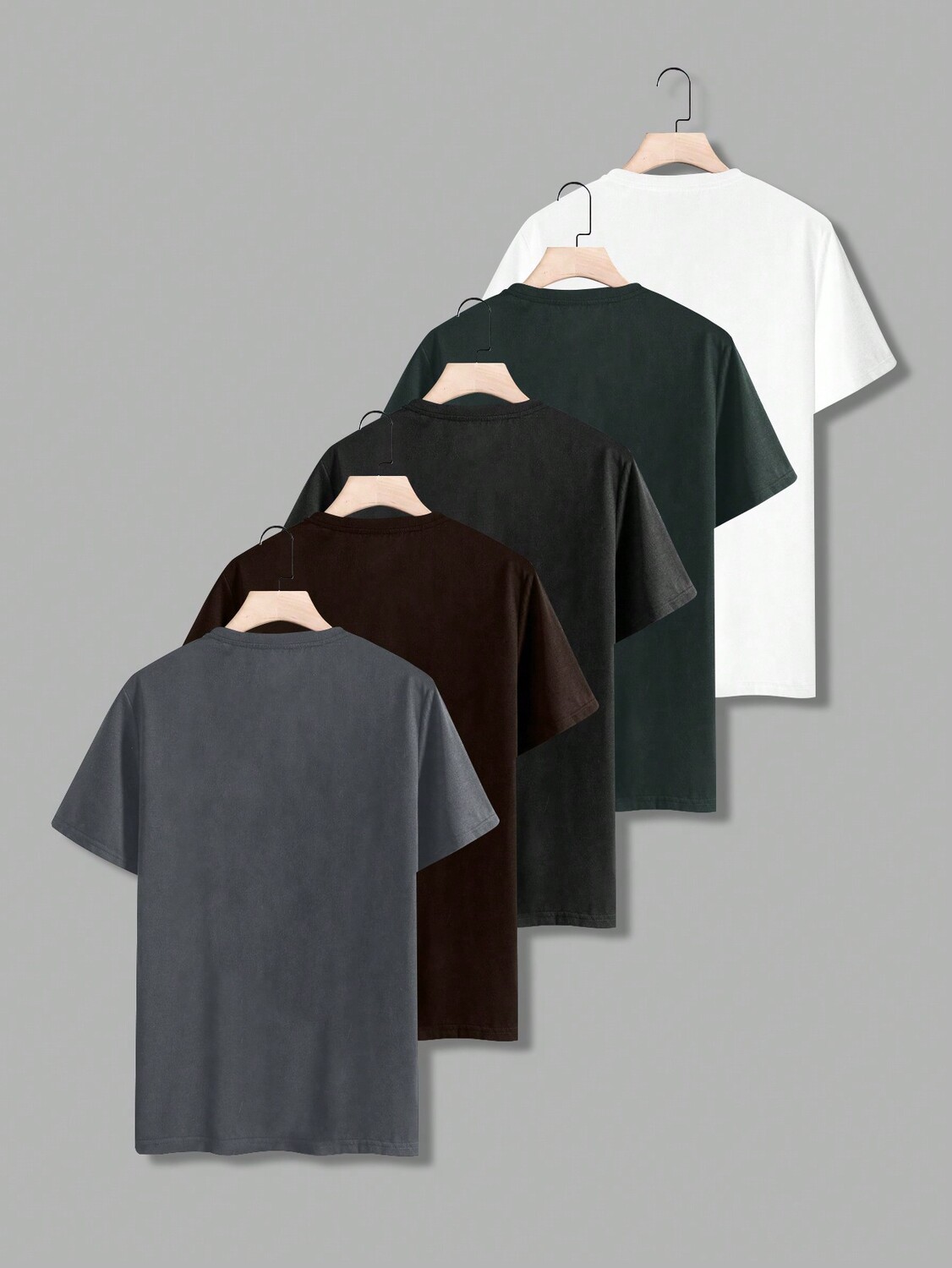 Мужская футболка из пяти предметов Basics Plus, однотонная с круглым вырезом, летняя Manfinity, мультиколор
Мужская футболка из пяти предметов Basics Plus, однотонная с круглым вырезом, летняя Manfinity, мультиколор