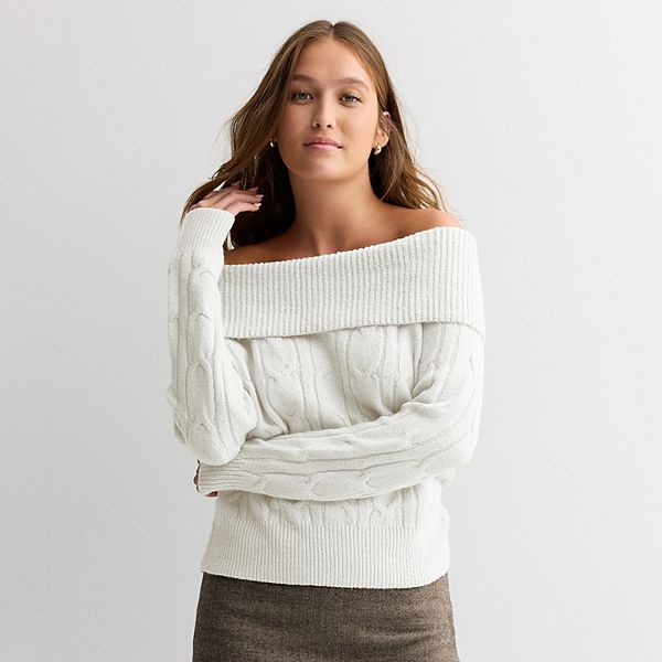 Длинный свитер с открытыми плечами для подростков Madden Girl, Ivory
Длинный свитер с открытыми плечами для подростков Madden Girl, Ivory