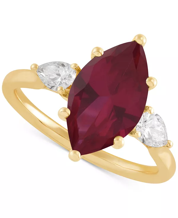 Кольцо с выращенным в лаборатории рубином (3-1/3 карата tw) и выращенным в лаборатории бриллиантом (1/2 карата tw) огранки «маркиз» из 14-каратного золота (также с выращенным в лаборатории изумрудом и сапфиром) Grown With Love, ruby
Кольцо с выращенным в лаборатории рубином (3-1/3 карата tw) и выращенным в лаборатории бриллиантом (1/2 карата tw) огранки «маркиз» из 14-каратного золота (также с выращенным в лаборатории изумрудом и сапфиром) Grown With Love, ruby