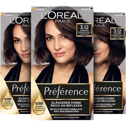 Paris PreFeRence 3.12 Интенсивный Холодный Темно-Коричневый Торонто 183G, L'Oreal
Paris PreFeRence 3.12 Интенсивный Холодный Темно-Коричневый Торонто 183G, L'Oreal