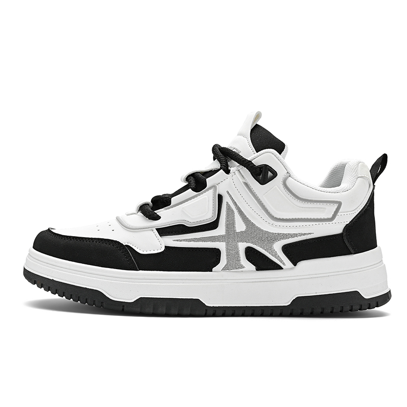 Низкие мужские кроссовки GNVA, White Black 
Низкие мужские кроссовки GNVA, White Black