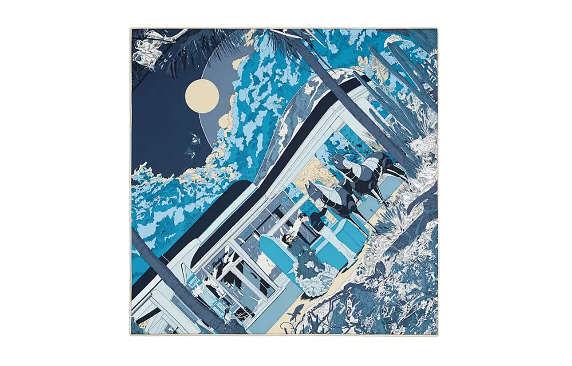 HERMES Шёлковый шарф, Blue
HERMES Шёлковый шарф, Blue