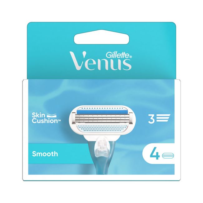 Бритвенные головки Venus Smooth (4 шт.) Gillette
Бритвенные головки Venus Smooth (4 шт.) Gillette