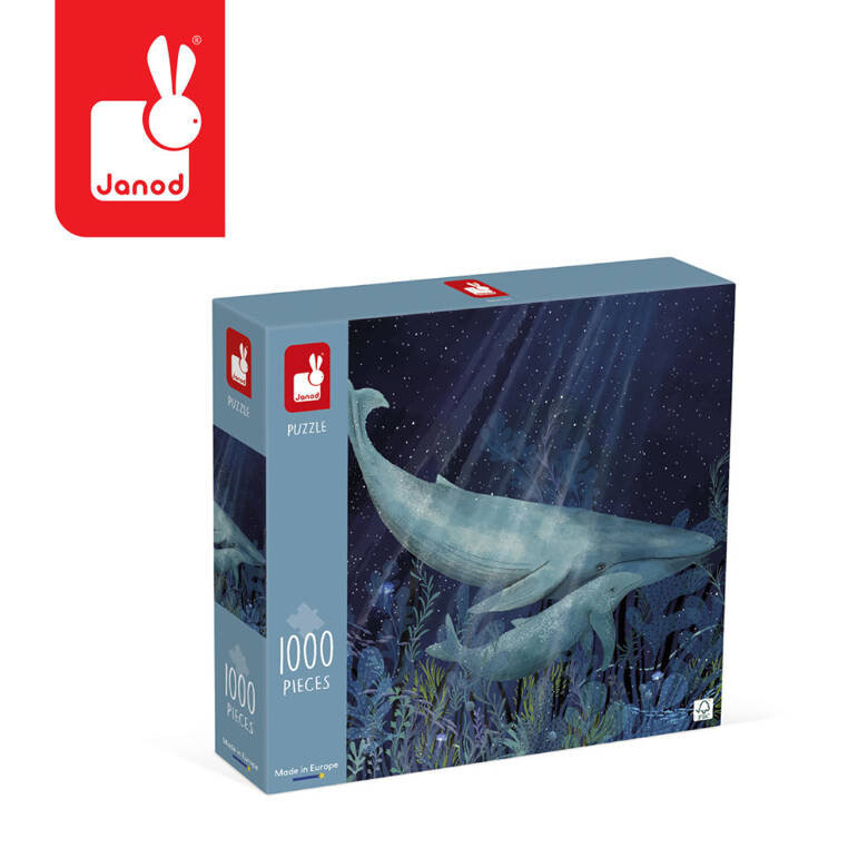 Janod, пазл художественный Киты на глубине, 1000 шт.
Janod, пазл художественный Киты на глубине, 1000 шт.