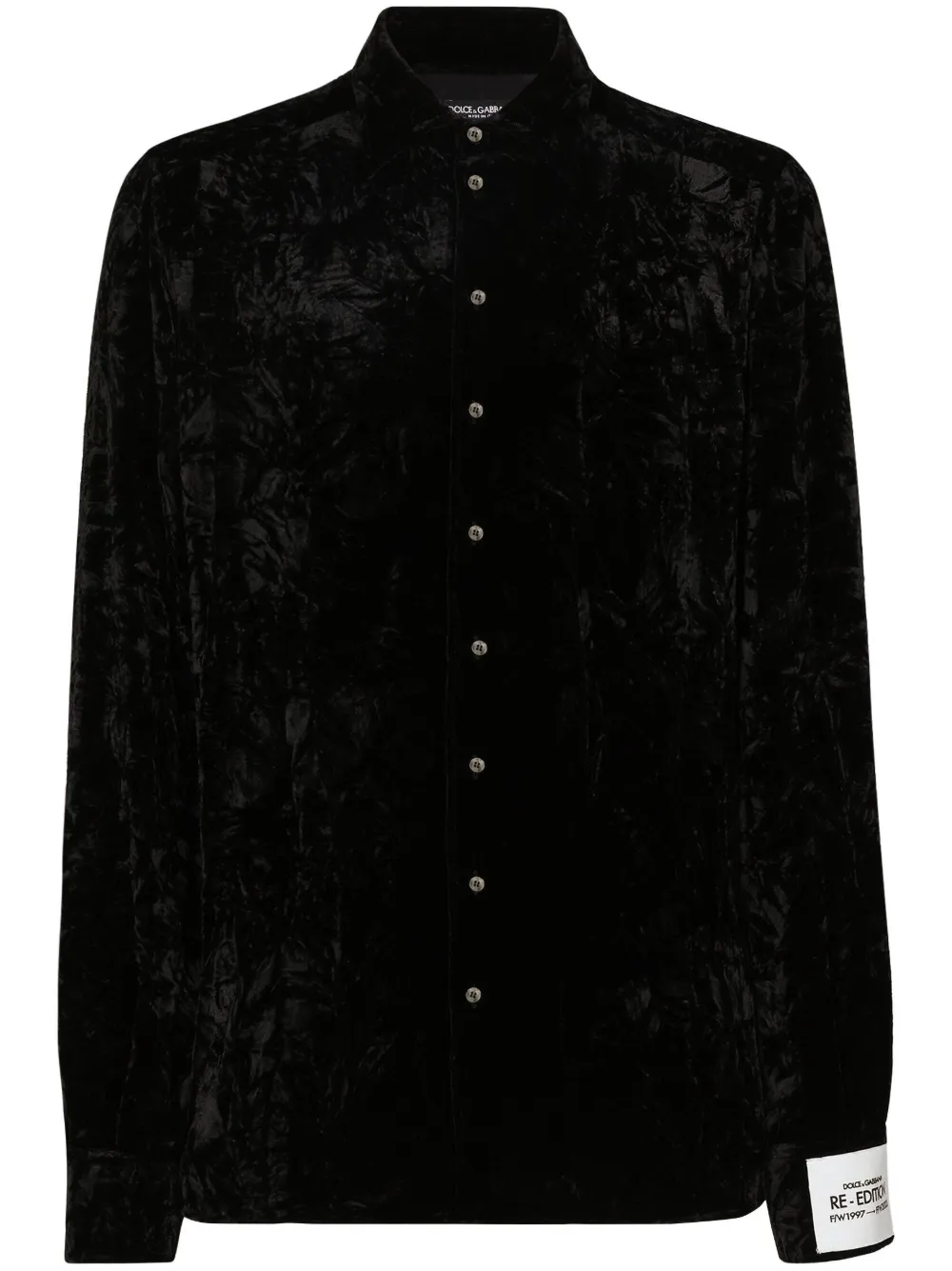 Бархатная рубашка на пуговицах DOLCE & GABBANA, черный
Бархатная рубашка на пуговицах DOLCE & GABBANA, черный